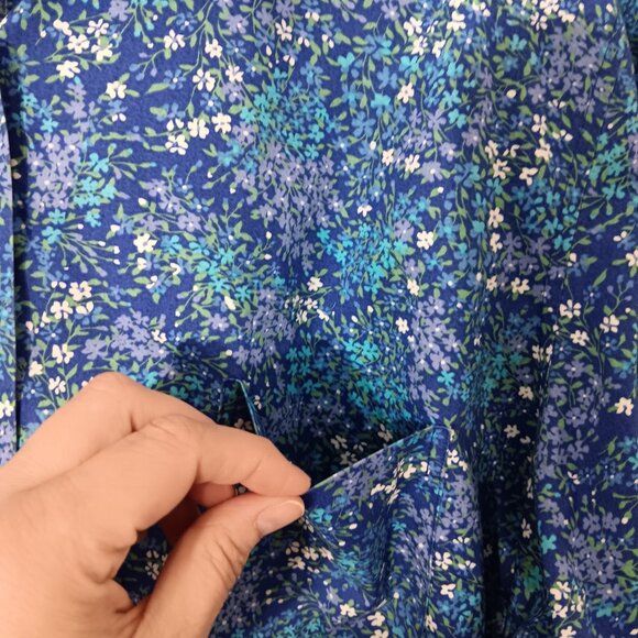 L.L. Bean Women's Cotton Button Up Shirt Blouse Long Sleeve Floral Top Size 3X - Picture 6 of 9